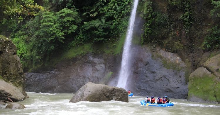 Scenic white water rafting