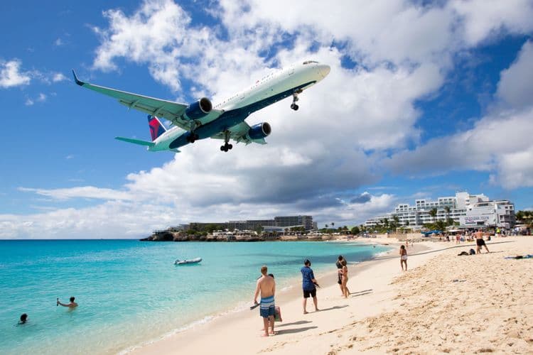 Plane Spotting at Maho Beach