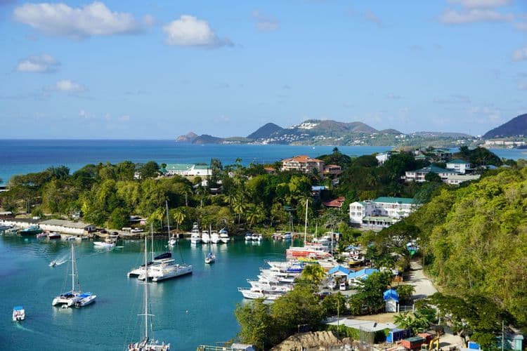 A Panoramic View of St. Lucia