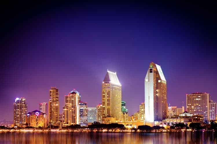 San Diego City Lights By Night